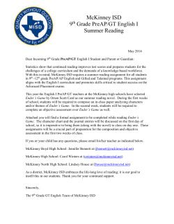 Summer Reading - McKinney Boyd Library