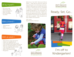 Ready, Set, Go... I`m off to Kindergarten!