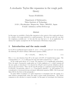 A stochastic Taylor-like expansion in the rough path theory