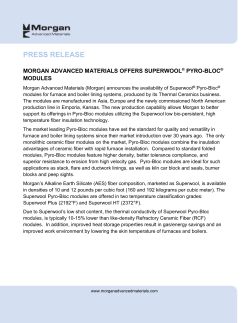 Superwool&reg; PYRO-BLOC&reg; Modules for superior