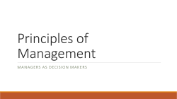 Managers as Decision Makers PPT
