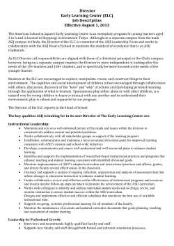 Director Early Learning Center (ELC)