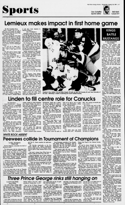 Lemieux makes impact in first home game Three Prince George