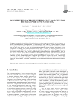 SIGNED DIRECTED GRAPH BASED MODELING AND ITS