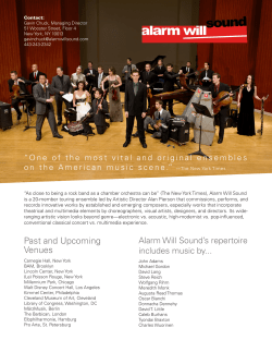 Past and Upcoming Venues