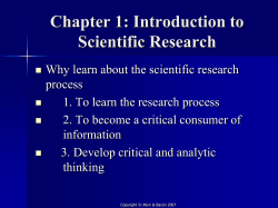 Chapter 1: What is Science
