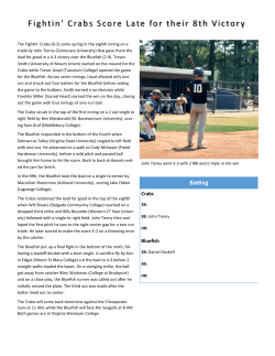 Fightin` Crabs Score Late for their 8th Victory