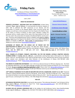 Friday Fax - Archdiocese of Ottawa
