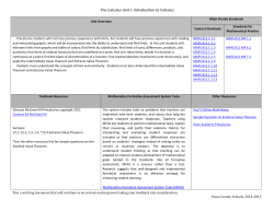 Unit I: Introduction to Calculus - myLearning | Pasco County Schools