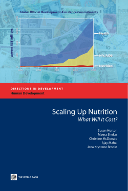 Scaling Up Nutrition: What Will It Cost?