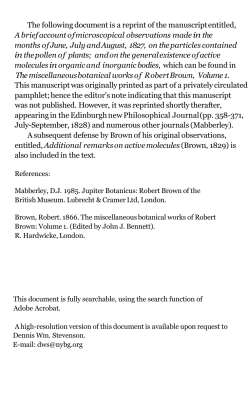 The following document is a reprint of the manuscript entitled, A brief