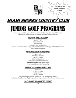 junior golf programs - Miami Shores Country Club