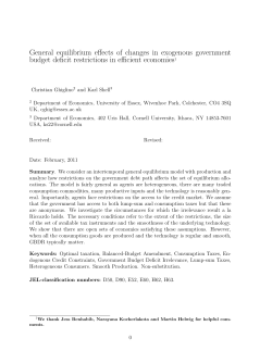 General equilibrium effects of changes in exogenous government