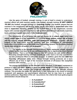 march 1, 1995 - athletic strength and power