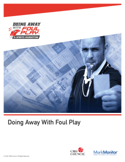 Doing Away With Foul Play - Staffordshire University