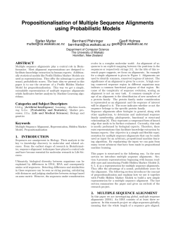 Propositionalisation of Multiple Sequence Alignments using