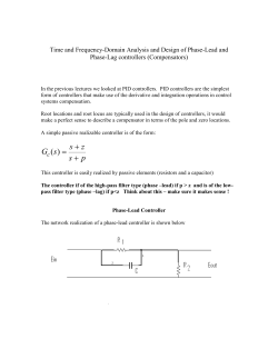 Time-Domain Analysis and Design of Phase-Lead and Phase