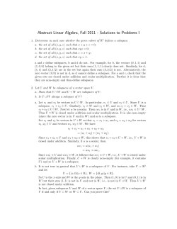 Abstract Linear Algebra, Fall 2011