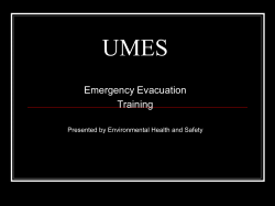 Crisis Prevention - Emergency Evacuation Training (PowerPoint)