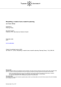 Tilburg University Storytelling, a model of and a
