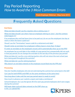 Pay Period Reporting Frequently Asked Questions