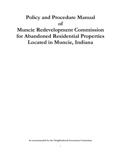 Policy and Procedure Manual of Muncie