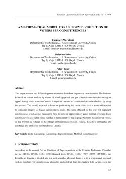 a mathematical model for uniform distribution of voters per