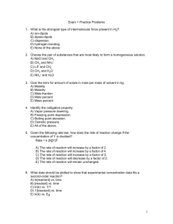 Exam 1 Practice Problems