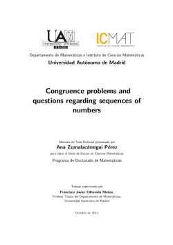 Congruence problems and questions regarding sequences