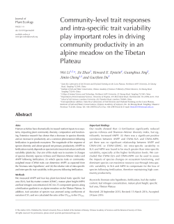 Community-level trait responses and intra