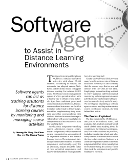 Software Agents to Assist in Distance Learning