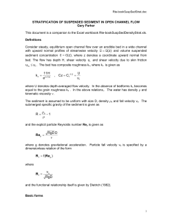 stratification of suspended sediment in open channel flow