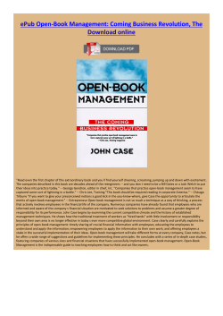 ePub Open-Book Management: Coming Business