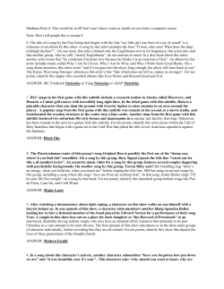 Madman Pack 4 - Quiz Bowl Trash Packets