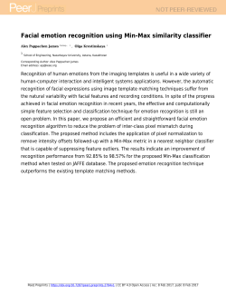 Facial emotion recognition using Min-Max similarity classifier