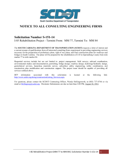 certification of consultant - South Carolina Department of