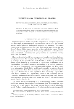 EVOLUTIONARY DYNAMICS ON GRAPHS 1. Introduction and