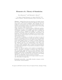 Elements of a Theory of Simulation
