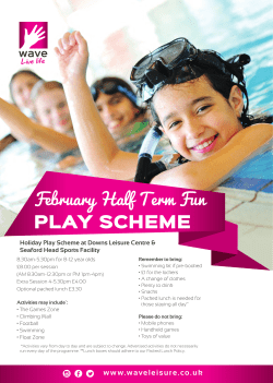 February Half Term Fun PLAY SCHEME