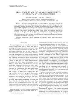 from stage to age in variable environments: life expectancy and