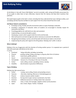 At Ash Manor in line with `Every Child Matters` we aim to provide a