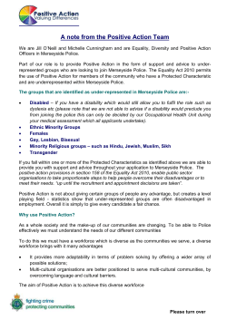 A note from the Positive Action Team