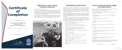 PADI Discover Scuba® Diving Participant Statement