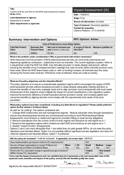 Impact analysis market entry+exit