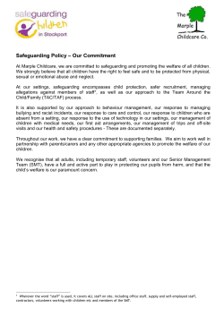 Safeguarding Policy &ndash; Our Commitment At Marple Childcare, we are