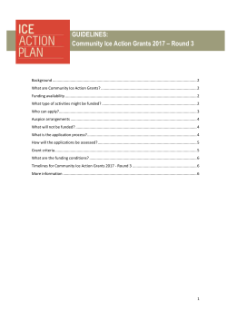 Community Ice Action Grants 2017 – Round 3