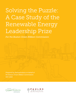 Solving the Puzzle: A Case Study of the Renewable Energy