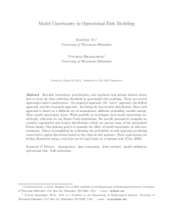 Model Uncertainty in Operational Risk Modeling