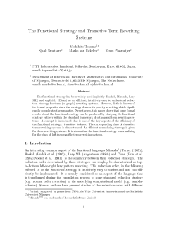 The Functional Strategy and Transitive Term Rewriting Systems