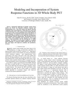 Modeling and Incorporation of System Response Functions in 3D